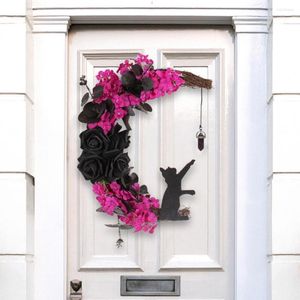 Dekorativa blommor snyggt djurstaty 3 stilar girland hängande ökar atmosfären främre dörr väggdekoration