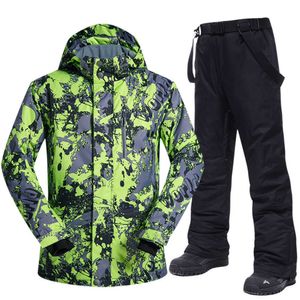 Skiing Suits Men Ski Suit Winter Brands High Quality Windproof Waterproof Warmth Snow Jackets and Pants Men Skiing and Snowboarding Suits L221008