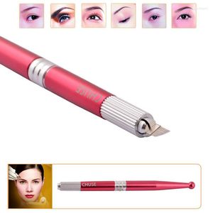 Tattoo Guns Kits Wholesale Chuse M5 Aluminum Permanent Makeup Eyebrow Manual Pen For Mricroblading Red With Retail Box 10Pcs/lot