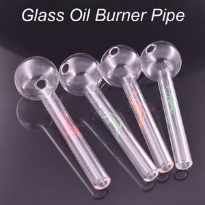 Wholesale Thick heady colorful Dolphin Glass oil burner pipe Cute Pyrex mini Hand tube nail smoking pipes