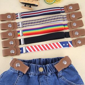 Cintos do cinturão infantil Crianças de cintura sem fivela de cintura decorativa sem fivela da cintura homem homens elásticos invisíveis