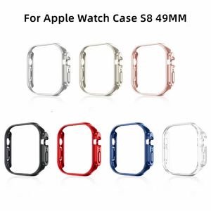 2022 Matte Hard PC Acrylic Plastic Watch Case Hollow All-Inclusive Protective Cover för Apple Watch IWatch S8 Ultra 49mm 45mm 41mm 40mm 44mm