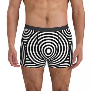 Mutande Intimo con stampa linea astratta Mod Circles Pantaloncini uomo Slip Tinta unita stampa tronco Mutandine taglie forti