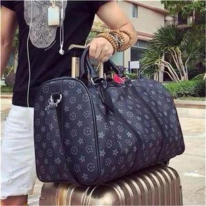 Duffel Çantalar erkekler seyahat silindir çantalar marka tasarımcısı bagaj çanta kilit kapasiteli spor çanta size55CM