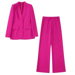 Damskie garnitury Blazers Ustaw elegancką biurową kurtkę do mokretów kieszonkową kieszonkową kieszonkę długie rękawy moda moda solidna kolorowy temperament Blazer Mjer femme 221008