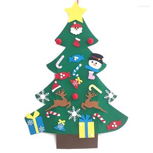 Juldekorationer DIY Filt Tree Artificial Wall Hanging Ornament Year Gifts Children's Toys
