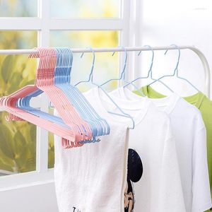 Cabides racks 10 pcs cabide de roupas de metal sem deslizamento com gancho de armário de armário de armário de armazenamento rack de armazenamento varanda pátio pátio seco à prova de vento bracke