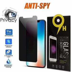 Proteggi schermo in vetro temperato anti-spia per iPhone 15 14 Plus 13 12 11 PRO MAX XR XS 7/8 PLUS con confezione