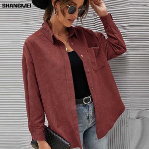 Women's Jackets New Winter Autumn Corduroy Jackets Woman Overcoats Female Candy Color Coats Cute Jackets Women Tops Outside wear T221008