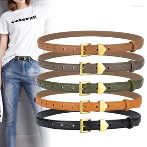 Belts Vintage Quilted Pattern Genuine Leather Waistband 12 Colors Women Slim Belts105CM Adjustable Jeans Dress Belt Strap Cowhide
