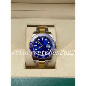 Super Watch V5 Пятизвездочная керамическая рамка Blue Dial Date 40 мм Автоматическая механическая из нержавеющая сталь мужские наручные часы.