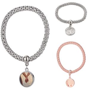 Bracciale da uomo vuoto sublimazione fai-da-te per donna lega di stampa a trasferimento tondo argento bracciale in oro rosa Bracciali per coppie San Valentino Souvenir Regalo di famiglia