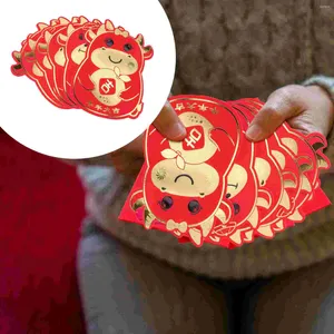 Presentförpackning rött år kinesiska kuvert pengar paket bröllop kuvert ficka 2022 Lucky Theox