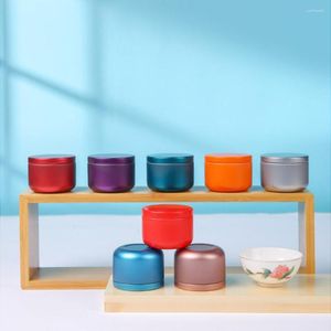 Storage Bottles Tea Sealed Jar Portable Solid Color Mini Candy Packing Boxes Home Small Coin Headphones Jewelry Case Candle Accssories