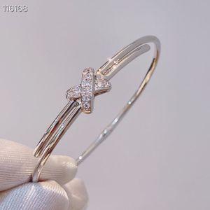 Minimalistische armbanden metalen cross lijnen trendy verbindingssymbool kunst slimme sieraden voor dames