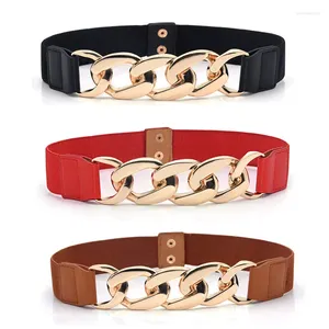 Cintos da cintura de cinto de prata elástica de cinto fashionablechain para mulheres de alta qualidade Cummerbunds Casaco Ladies Coloque Elasticit