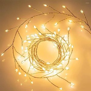 Strings 6M 200 LED Christmas Fairy Light Plug In Firecrackers Cluster String Waterproof Garland For Garden Patio Wedding Decor