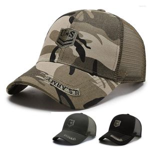 Ball Caps U.S Fashion Regulowane Unisex Army Camouflage Baseball Cap Casquette Mesh Hat Men Kobiet Taktyczne wędrówki Desert Camo