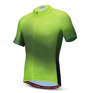 Kurtki wyścigowe 2022 Jersey Jersey Men Bike Mountain Mtb koszulka Top Summer Road Rower Clothing Mundur Team Green