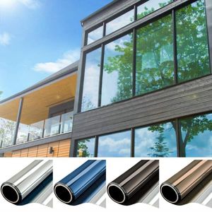 Window Stickers One Way Film Mirror Effect Tint Glass Covering For Home Office Privacy Protecting Reflective Heat Control Anti UV Sticker