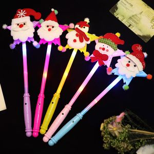 2022 LED Light Up Sticks Gllowing Snowman Snow Star Heart Wands Party Night Atividades Concerto Carnavals Props Kids Toy C92