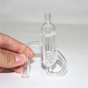 Nó de diamante de quartzo fumante Loop Bangers dab Reciclador de unhas Quartz Banger Nails Carb Cap Dabber Insert para plataforma de petróleo vidro água bongo néctar