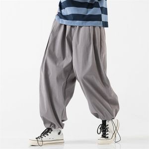 Men's Pants Streetwear Harem Baggy Jogging Sweatpants Oversized Male Crotch Wide Leg Casual Men Trousers Drop 221008