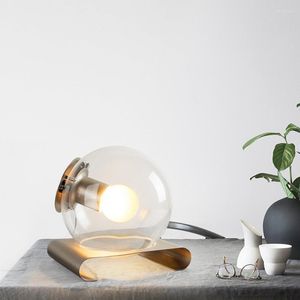 Bordslampor nordiskt inlägg modern lyxdesigner glas boll lampa ins prov rum kreativt vardagsrum bredvid ljus