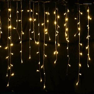 Strings LED Curtain Icicle String Lights 4M X 0.6M Waterproof Outdoor Christmas Wedding Home Garden Party Decoration Fairy