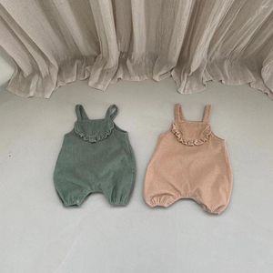 Jackor 3942C Baby Clothes Sleeveless Girl's Jumpsuit 2022 Autumn and Winter Corduroy Strap Boy's PP Loose Pants One Piece