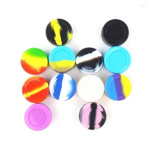 Storage Bottles 3pcs Silicone Jars Wax 7ml Container Food Grade Nonsolid Dab Ball Round Heart Shape Cases Holder For Dry Atomizer