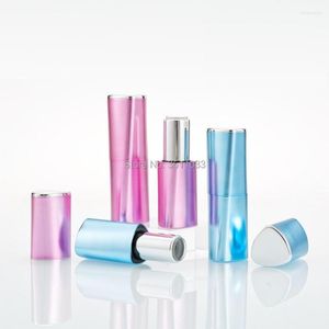 Storage Bottles 12.1mm Plastic Purple Pink Lip Tube Cosmetic Beauty Rouge Blue Trihedral Lipstick Refillable Container Bottle