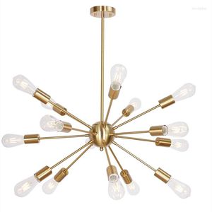 Pendant Lamps Modern Chandeliers Industrial Stair Lighting Fixtures Black Tube Spider Hanging Lamp Living Room Fixture