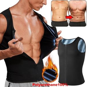 Men's Body Shapers Men's Men Compression Sweat Shirt Slimming Shaper Vest Sauna Tank Top Tummy Control Wasit Trainer Shapewear Abdomen