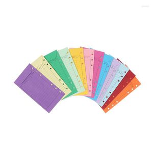 Geschenkverpackung 12 PCs Budgetumschl￤ge Cardstock Cash Envelope System f￼r Geld sparen verschiedene Farben vertikales Layout Holepunched