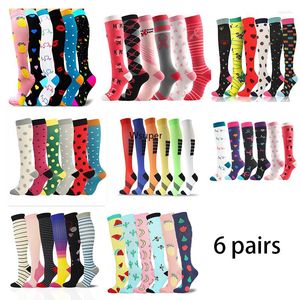 Sports Socks Compression Women Women 6 Pars Sport Running Football Cycling Taxa High