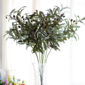 Dekorativa blommor Guangzhou Model Bouquet Small Number Olive Branch El Room Decoration Artificial Flower Wedding Wall