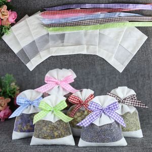 Bustina di lavanda in rete di cotone Borsa di fiori secchi fai-da-te Dolce Bursa Borse Armadio Borsa di fragranza a prova di muffa Regalo Organizzatore di gioielli TH0553