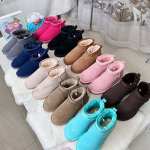 Australian 2023 Australia Warm Boots Mini Half Snow Boot Ankle Classic Winter Full Fur Fluffy Furry Satin Usa Gs 585401 Womens Kids ry