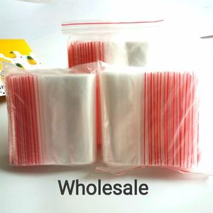 Jewelry Pouches 100pcs Clear Pouch Gift Bags For Plastic Gifts Transparent Zip Lock Bag Candy/Food/Jewelry Packaging