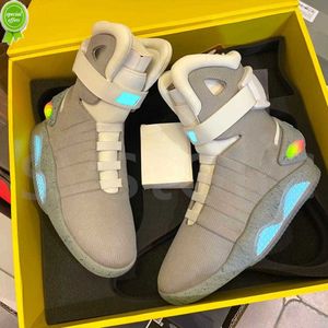 Sandals Sandals Laces Boots Automatic Air Mag Sneakers Marty Mcfly's Led Outdoor Shoes Man Back To The Future Glow In The Dark Gray Boots Mcflys Mags With