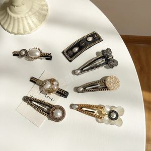 Vintage Metal Saç Klip İnci Barrettes Saç tokası Barrette Zarif Mizaç Bangclip Kadınlar Moda Saç Aksesuarları