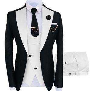 Men S Suits Blazers Elegant Wedding For Men Black White Bridegom Groomsmen Man Blazer Bruidegom Tuxedo Slim Fit Formeel kostuum Homme