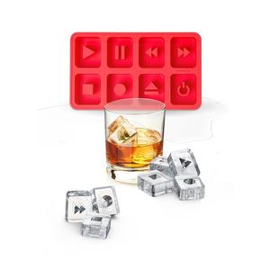 8-Cavity Button Shaped Ice Tray Silikonformen DIY Antihaft-Eiswürfel Gelee Schokoladenhersteller Eis Gummiform Backwerkzeuge RRB16134