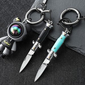 EDC Mini Folding knife 440 stainless steel keychain unpacking knife ABS handle multifunctional outdoor camping fruit tool
