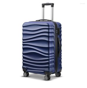 Resväskor lyxiga resor bagage abs universalhjul alfabet vagn resväska unisex pc väska transportera lösenord valise