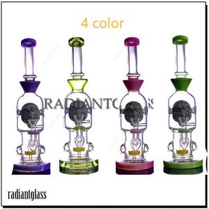 Hookahs skalle percolator frostat glas bong duschhuvud perc vatten bägare bong med 14 mm manliga skåltillbehör