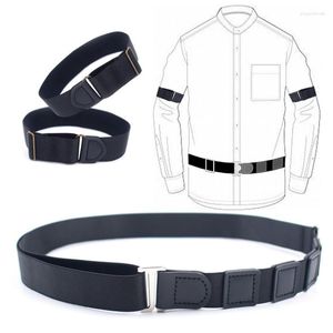 ベルト男性と女性のシャツは調整可能なベルトではありませんノンスリップしわ防止ストラップロックデザイナー高品質V2