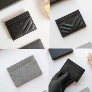Designer women card holders quilted Caviar credit cards wallets mini wallet Fashion package coin purse Women pairs Checkered Black Plaid Canvas Leather new bags