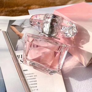 Kvinna parfym doft 90 ml eau de toilette långvarig god lukt edt lady girl rosa diamant crystal parfum cologne spray snabbt fartyg